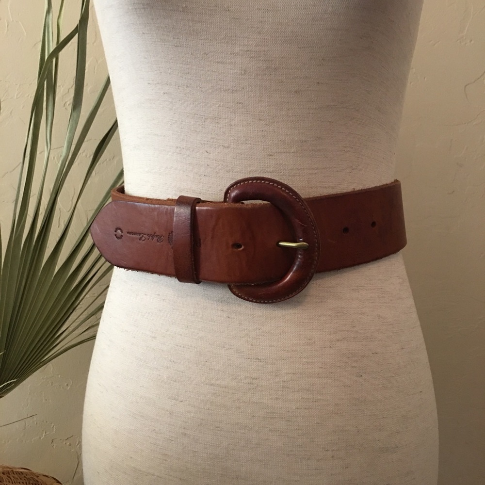 Polo Ralph Lauren wide Italian saddle waist belt